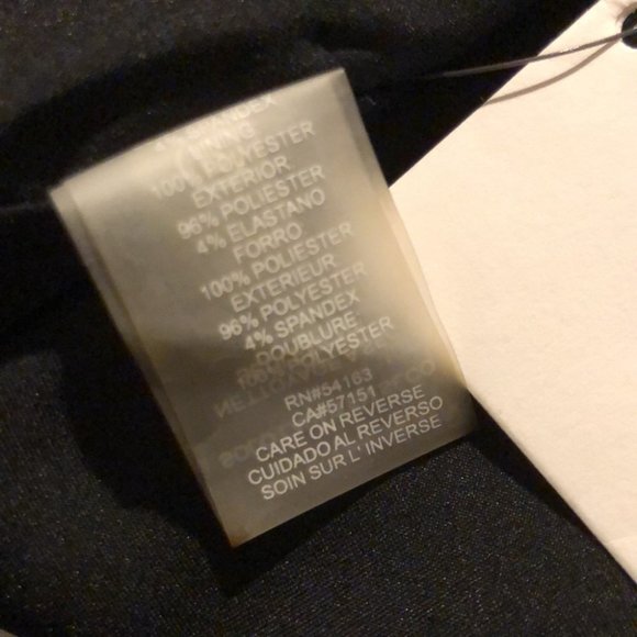 Karl Lagerfeld Black Halter Mini Dress, Black Slit - Picture 9 of 16